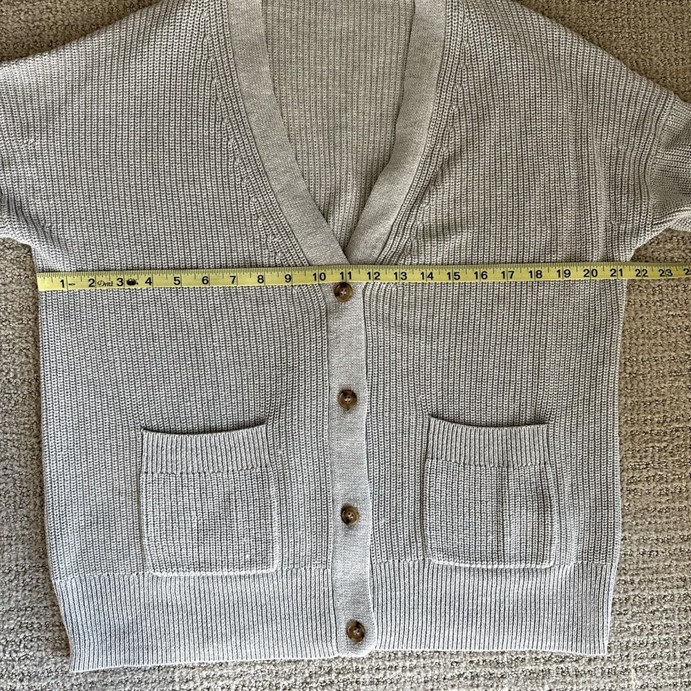 J. Crew V-neck cotton-blend cardigan sweater - Picture 9 of 9